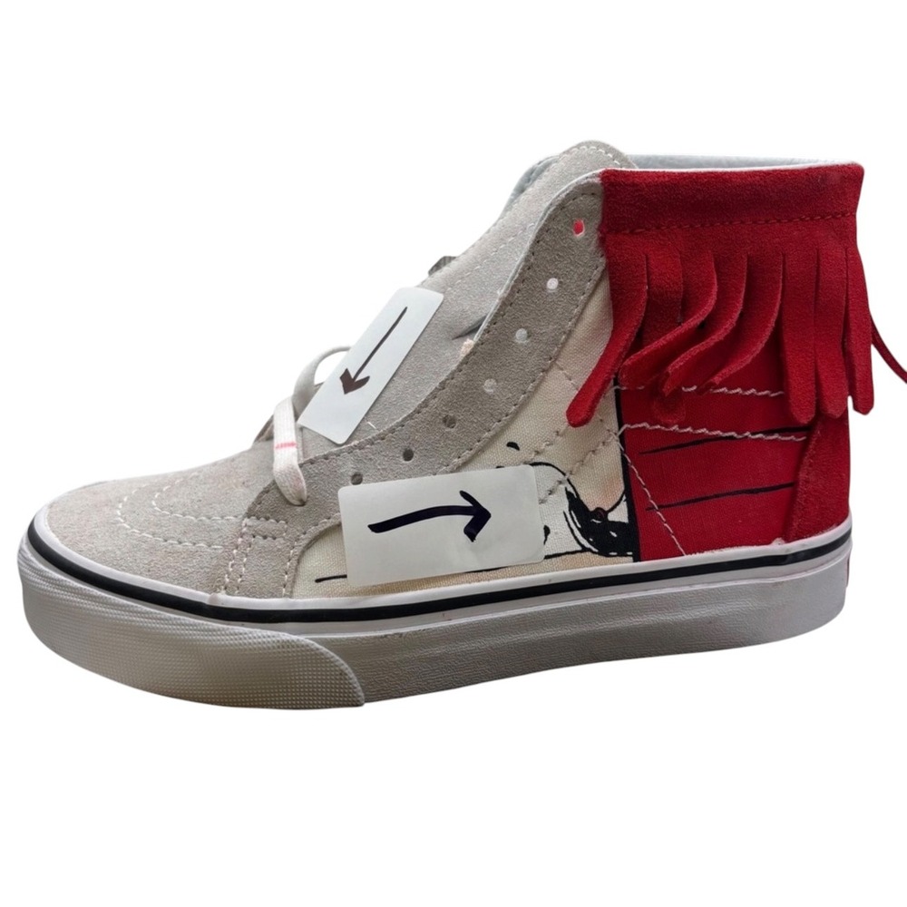 Vans x Peanuts Snoopy Sk8-Hi Moc Red Fringe‎ Sneakers Women 5.5 Men 4 721356 - Picture 10 of 11